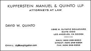 Quinto, David - Business Card